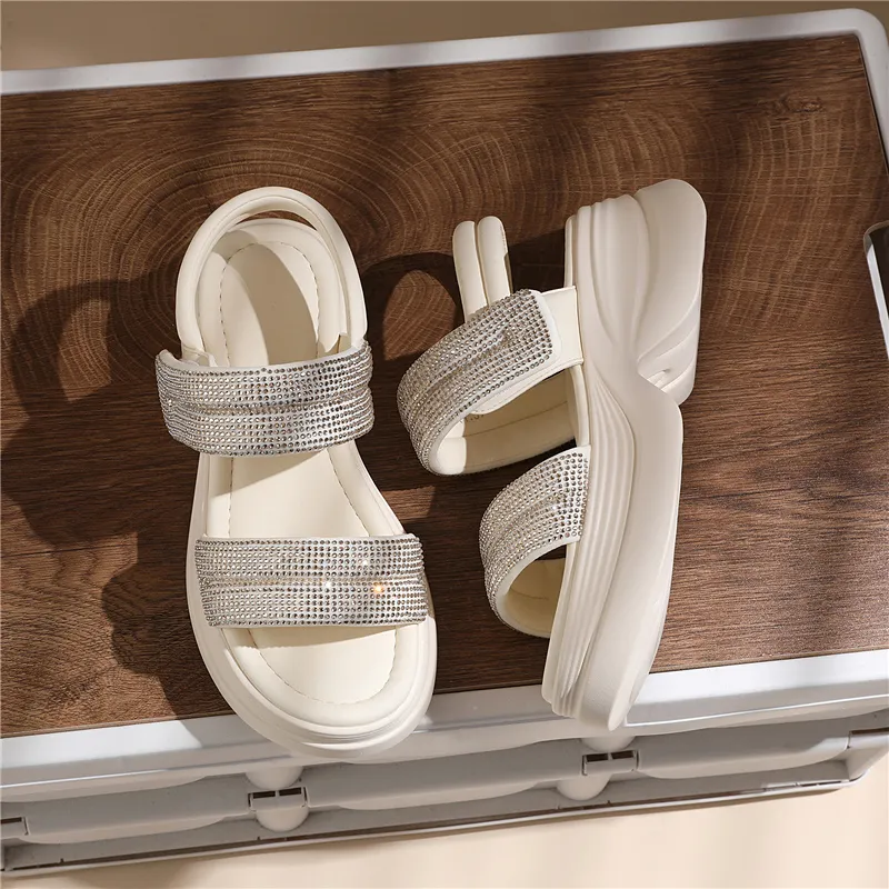 Golden Silk Rabbit One Strap Sandals Women's-9
