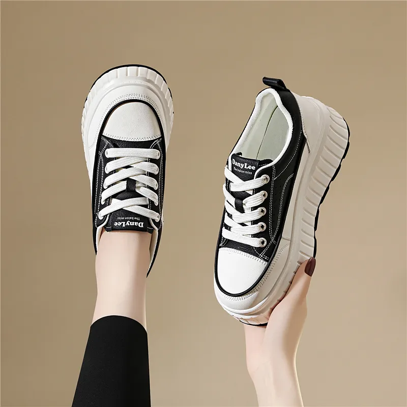 Golden Silk Rabbit Anti Slip And Wear Resistant Height Increasing Low Top Skateboard Shoes Women's-4