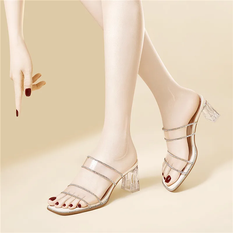 Golden Silk Rabbit Abrasion Resistant Slide Slippers Women's-3
