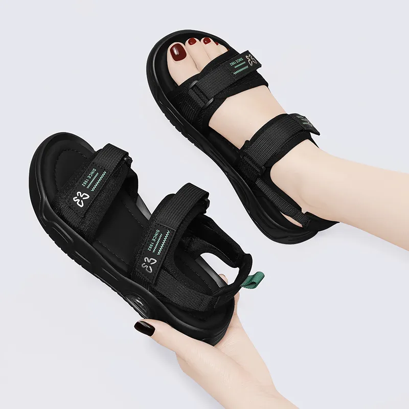 Golden Silk Rabbit Beach Sandals Women's-7