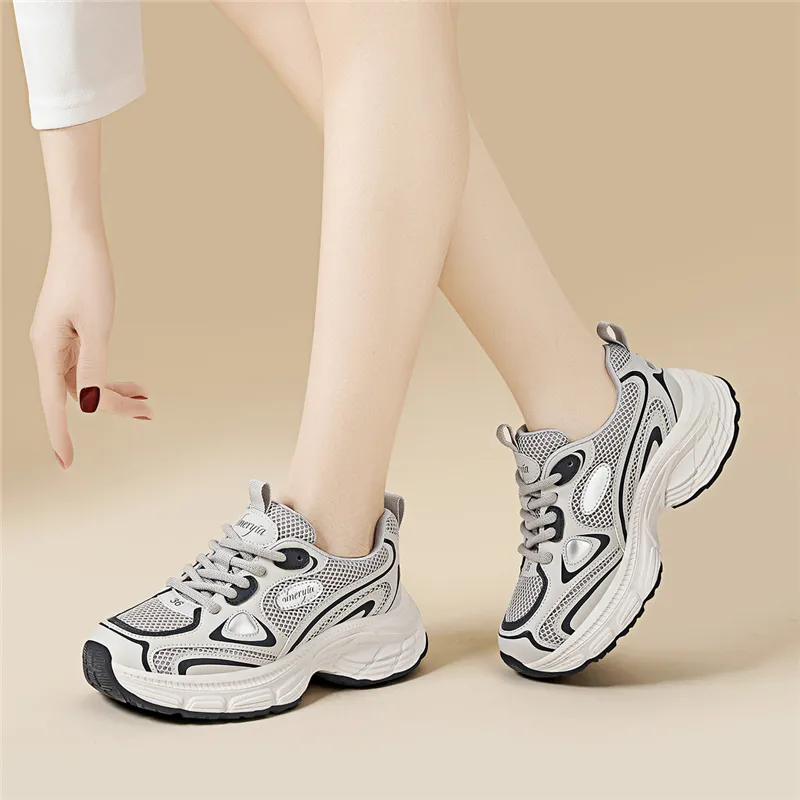 Golden Silk Rabbit Low Top Chunky Sneakers Women's-10