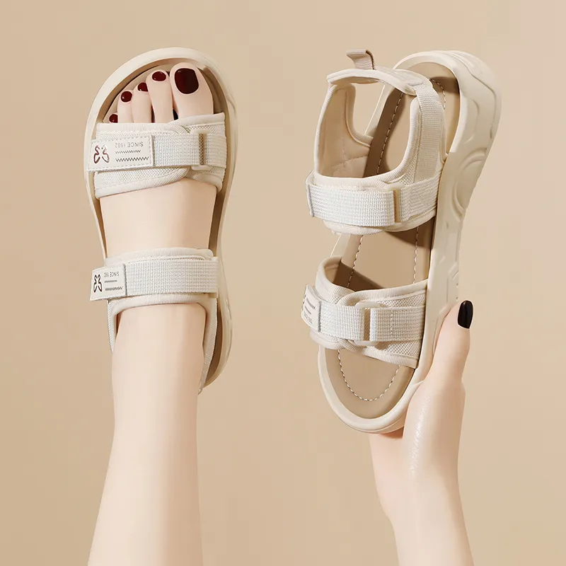 Golden Silk Rabbit Beach Sandals Women's-11