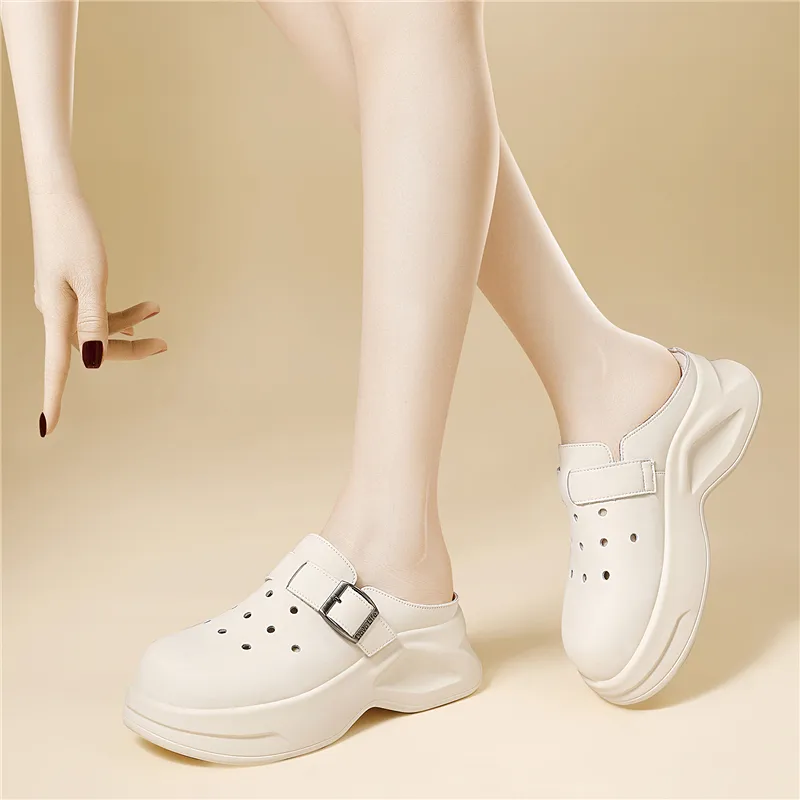 Golden Silk Rabbit Clogs Women's-11