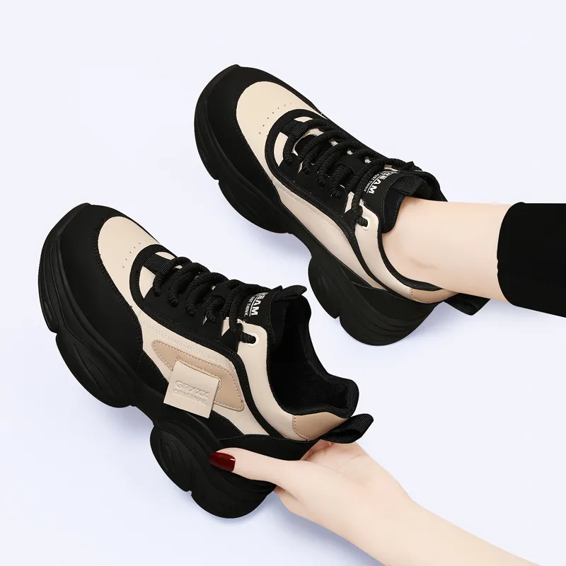 Golden Silk Rabbit Mid-Top Chunky Sneakers Women's-1