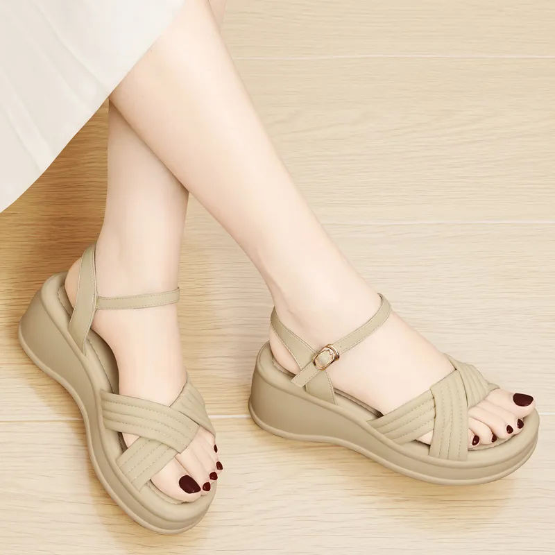 Golden Silk Rabbit One Strap Sandals Women's-5
