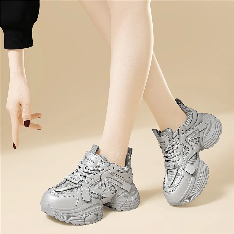 Golden Silk Rabbit Low Top Chunky Sneakers Women's-10