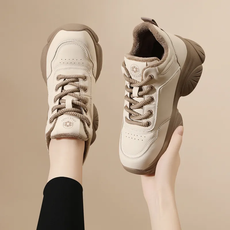 Golden Silk Rabbit Mid-Top Chunky Sneakers Women's-10