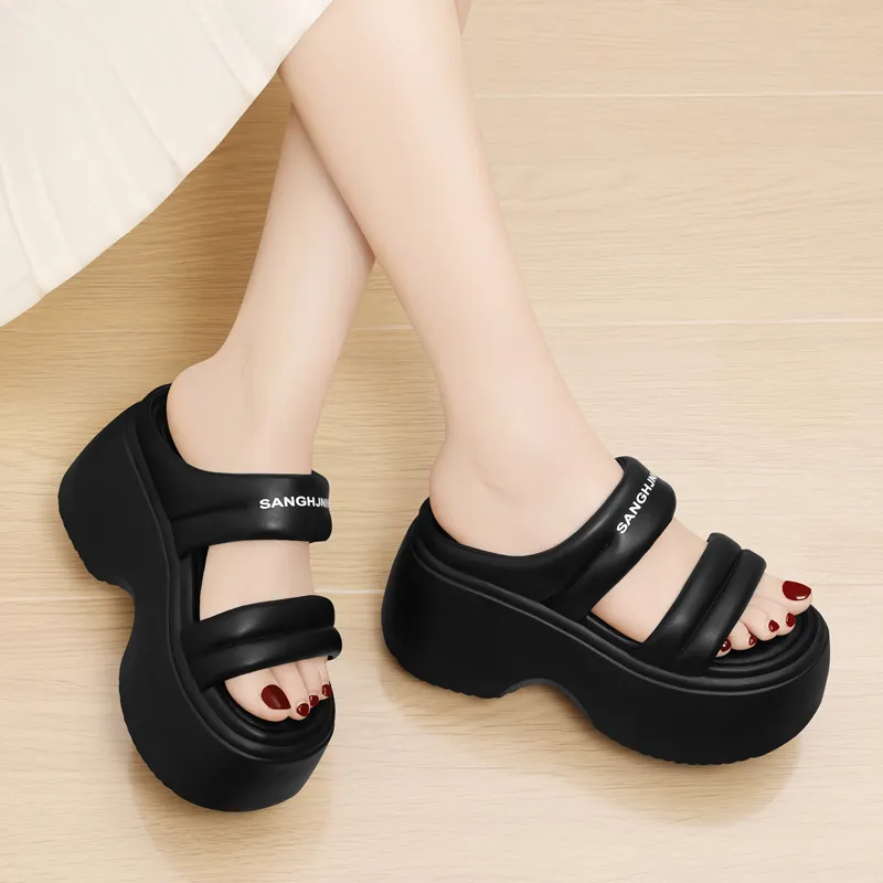 Golden Silk Rabbit PU Polyurethane Slip-Resistant Slide Slippers Women's-3