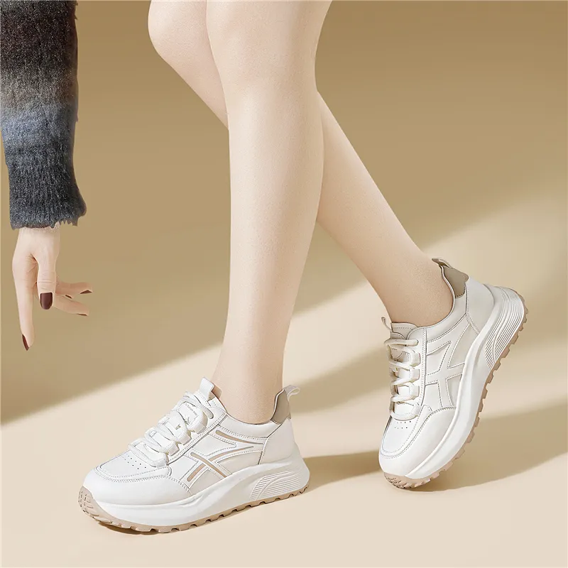 Golden Silk Rabbit Low Top Chunky Sneakers Women's-3