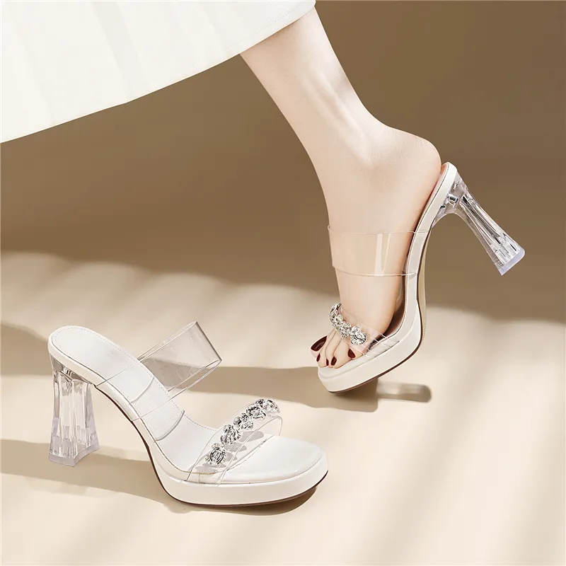 Golden Silk Rabbit One Strap Sandals Women's-5