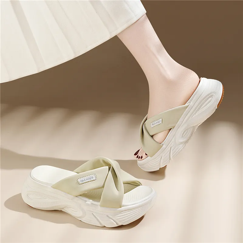Golden Silk Rabbit EVA Slip Resistant Cushioning Slide Slippers Women's-13