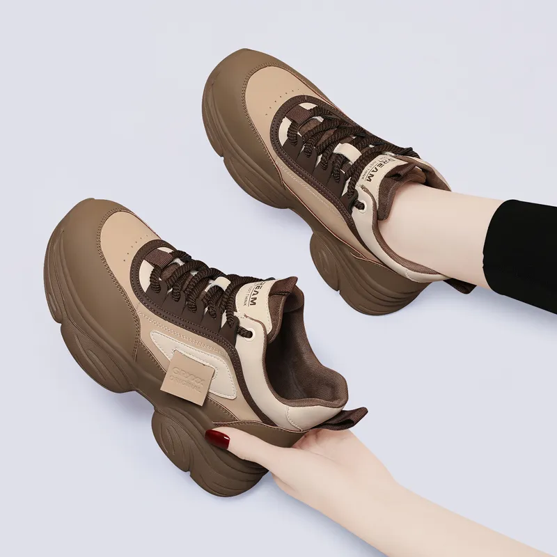 Golden Silk Rabbit Mid-Top Chunky Sneakers Women's-7