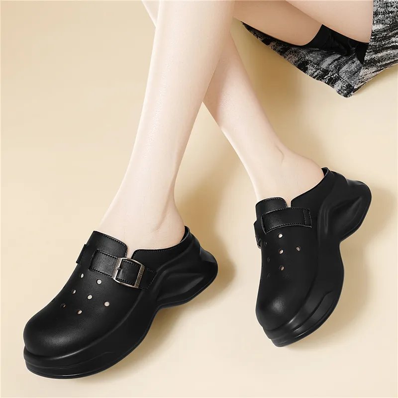 Golden Silk Rabbit Clogs Women's-6