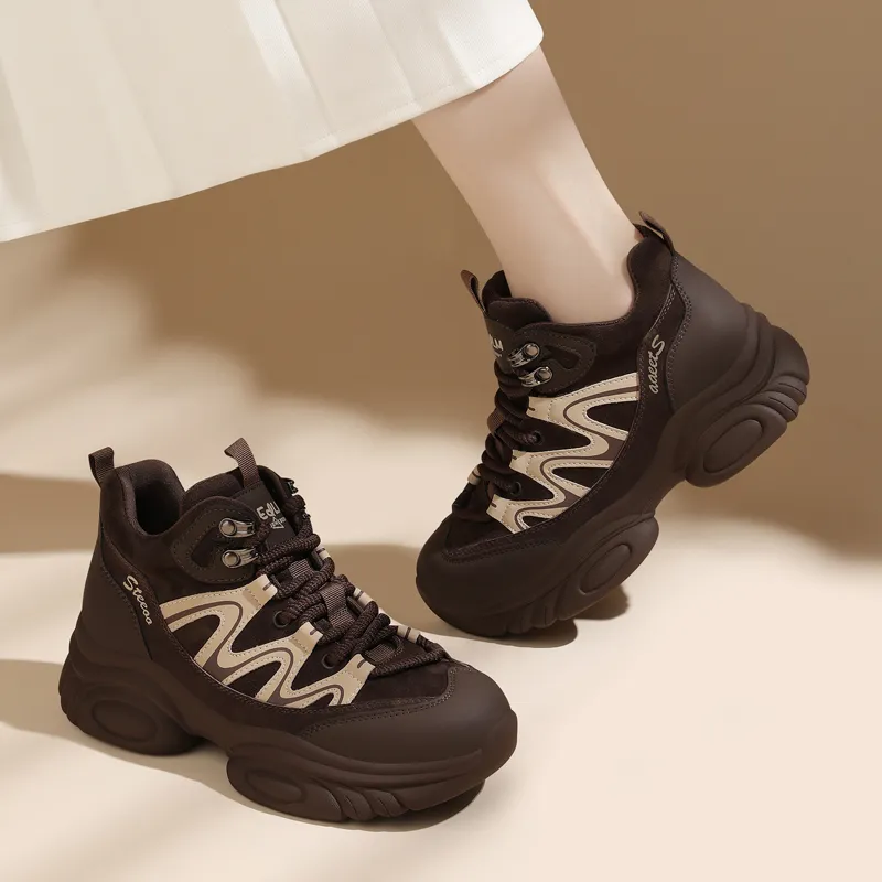 Golden Silk Rabbit Mid-Top Chunky Sneakers Women's-10