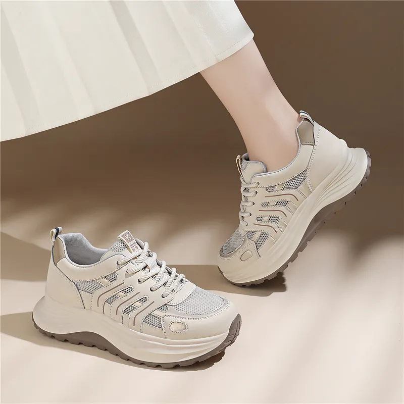 Golden Silk Rabbit Low-Top Chunky Sneakers Women's-12