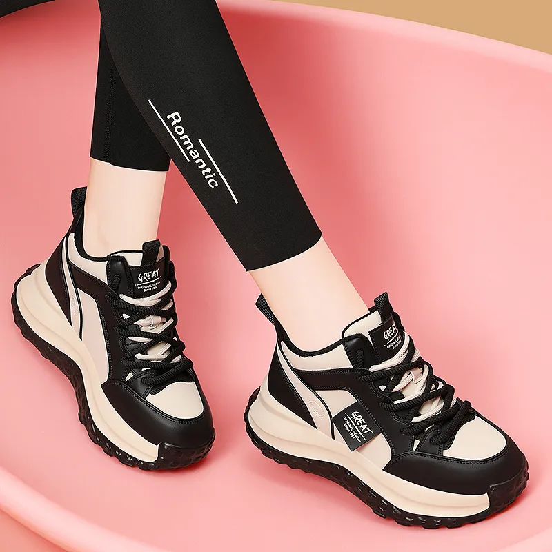Golden Silk Rabbit Mid-Top Chunky Sneakers Women's-4