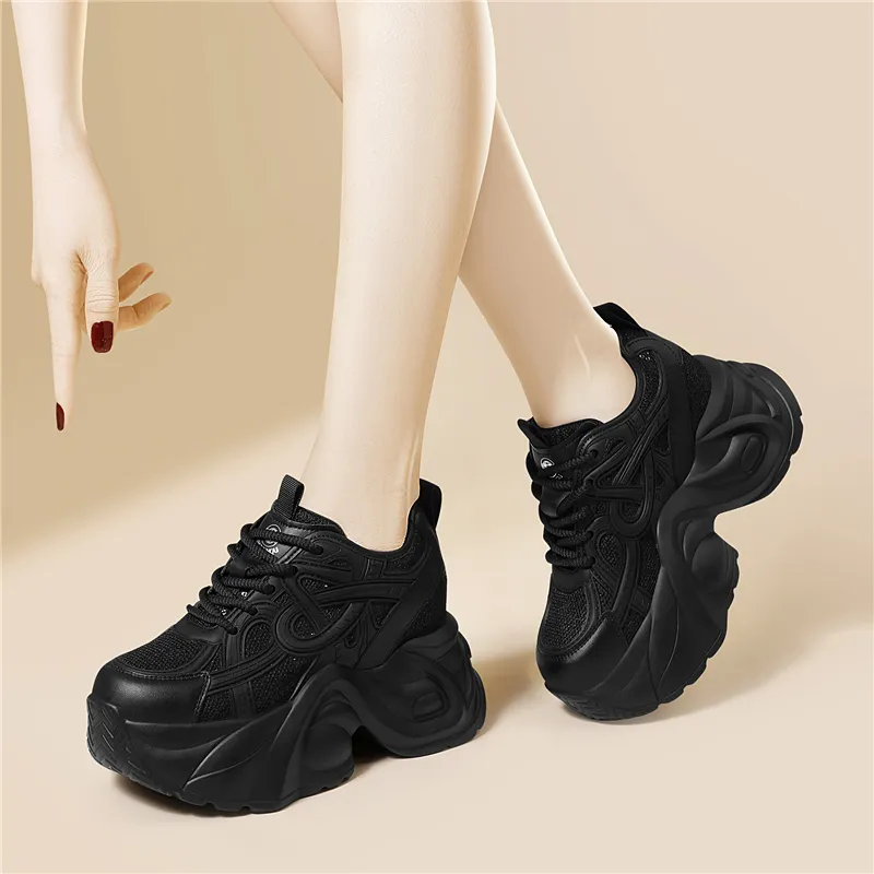 Golden Silk Rabbit Low Top Chunky Sneakers Women's-2