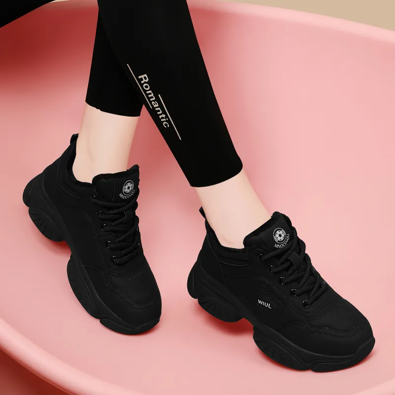 Golden Silk Rabbit Mid-Top Chunky Sneakers Women's-5