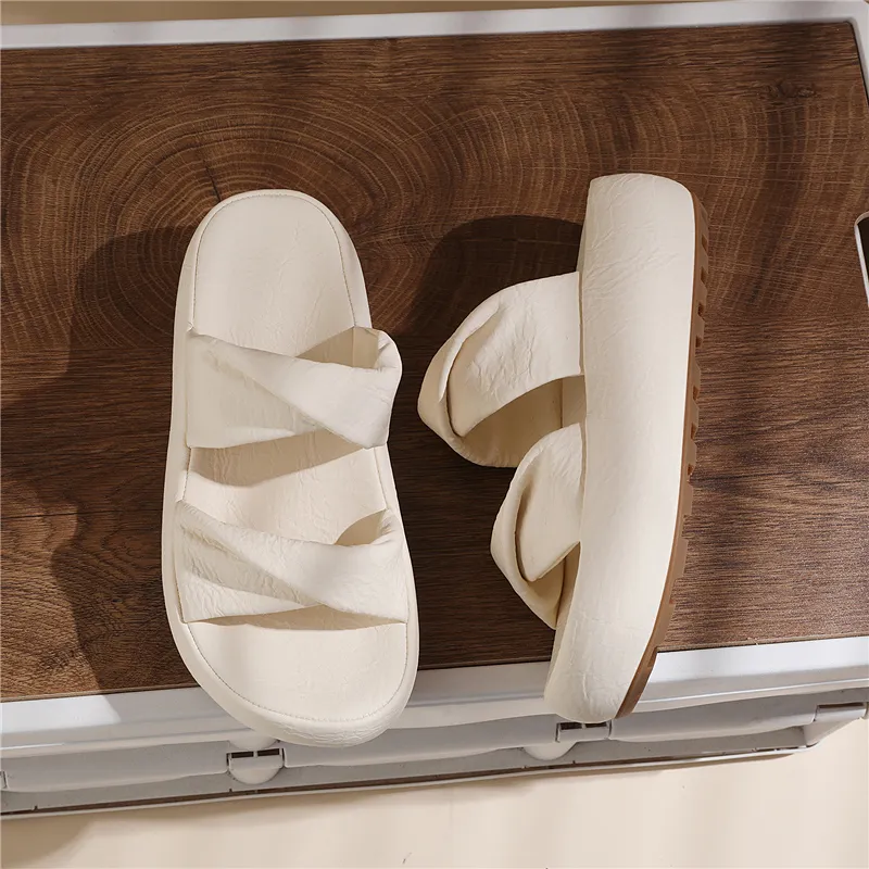 Golden Silk Rabbit Rubber Sole PU Polyurethane Abrasion Resistant Quick Dry Slide Slippers Women's-2