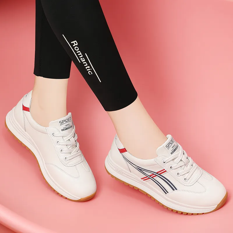 Golden Silk Rabbit Wear-Resistant Height Increasing Low-Top Chunky Sneakers 4cm Women's-3