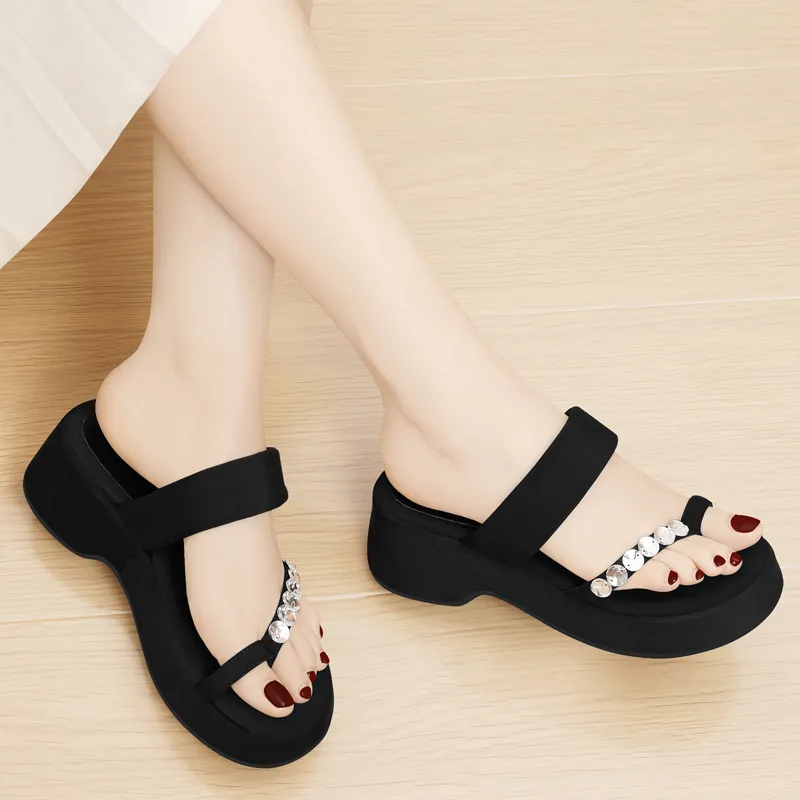 Golden Silk Rabbit Slide Slippers Women's-5