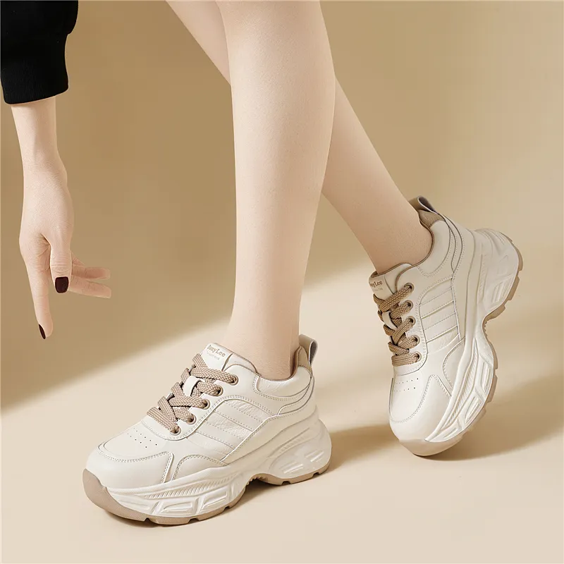 Golden Silk Rabbit Anti-Slip And Wear-Resistant Height Increasing Low-Top Chunky Sneakers Women's-10