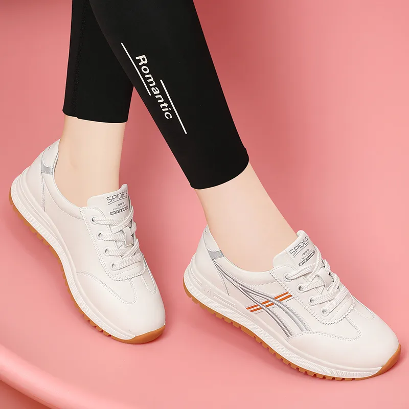 Golden Silk Rabbit Wear-Resistant Height Increasing Low-Top Chunky Sneakers 4cm Women's-9