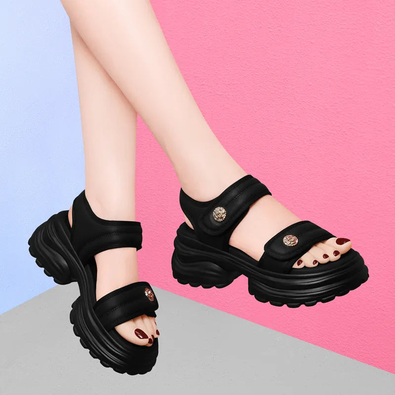 Golden Silk Rabbit Beach Sandals Women's-6
