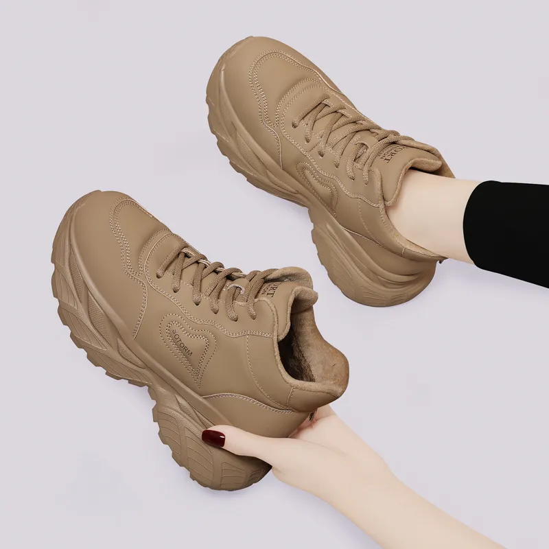 Golden Silk Rabbit Low-Top Chunky Sneakers Women's-11