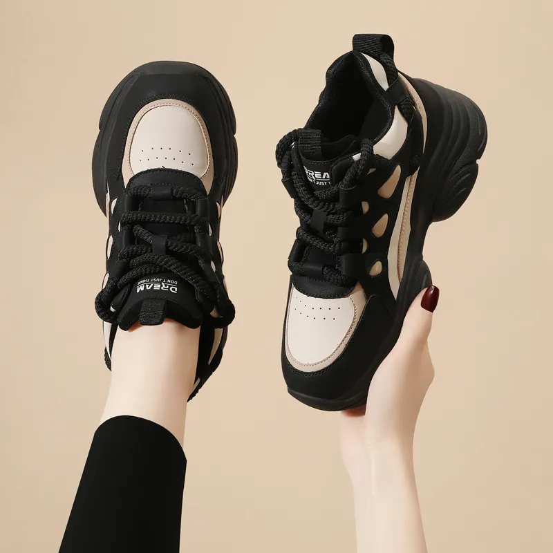 Golden Silk Rabbit Chunky Sneakers Women's-4