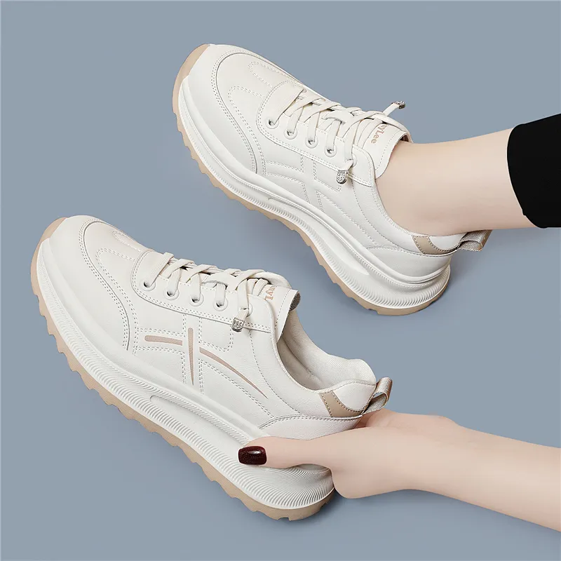 Golden Silk Rabbit Anti Slip And Wear Resistant Height Increasing Cushioning Low Top Casual Shoes Women's-5
