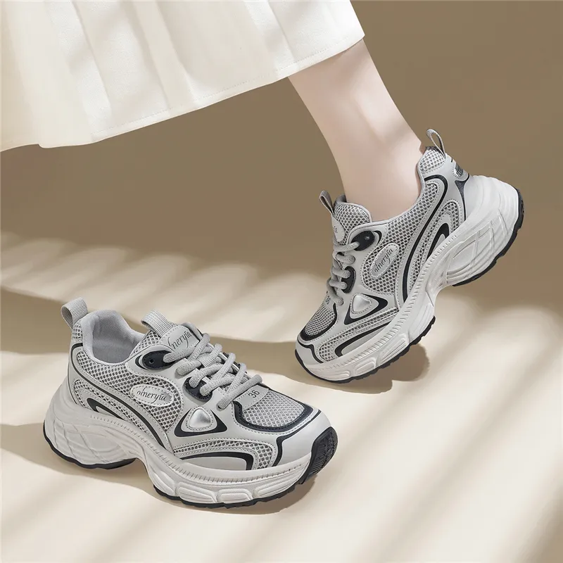 Golden Silk Rabbit Low Top Chunky Sneakers Women's-12