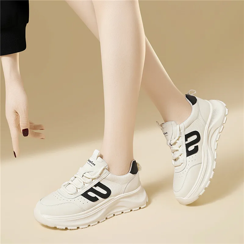 Golden Silk Rabbit Low-Top Chunky Sneakers Women's-3