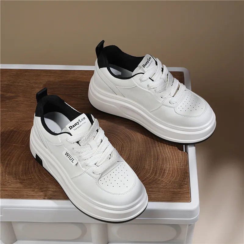 Golden Silk Rabbit Anti-Slip And Wear-Resistant Height Increasing Low-Top Skateboard Shoes Women's-2