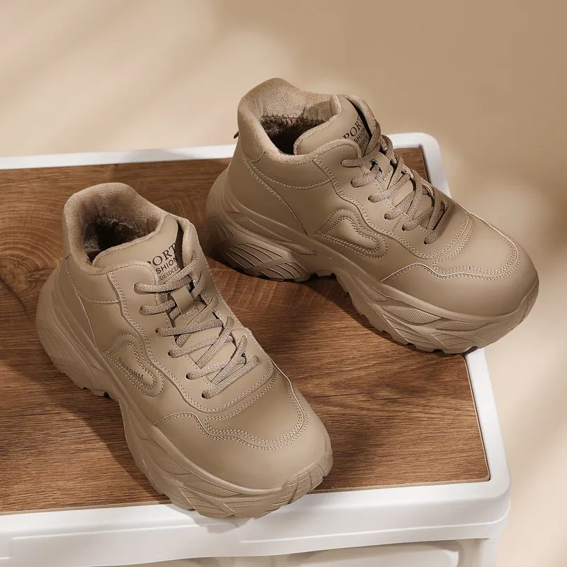 Golden Silk Rabbit Low-Top Chunky Sneakers Women's-9