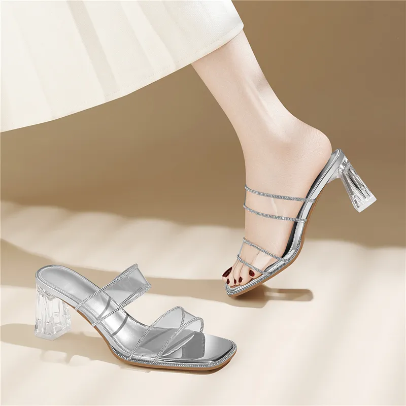 Golden Silk Rabbit Abrasion Resistant Slide Slippers Women's-13