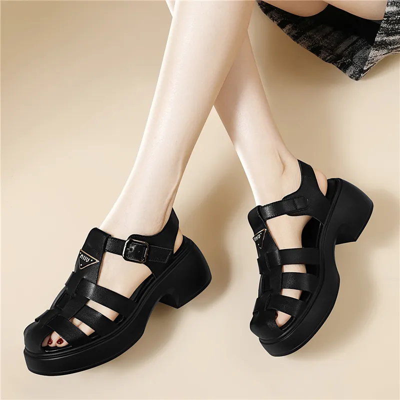 Golden Silk Rabbit Roman Sandals Women's-4