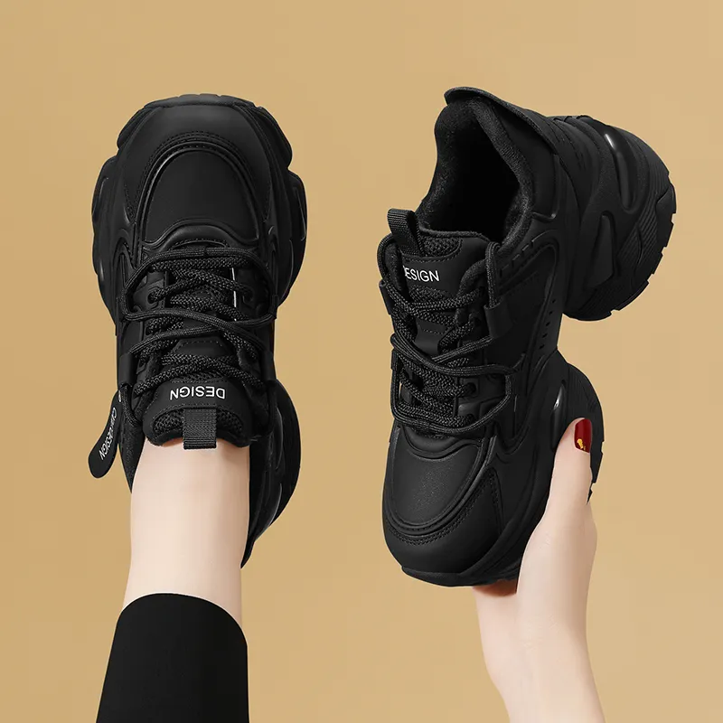 Golden Silk Rabbit Low-Top Chunky Sneakers Women's-1