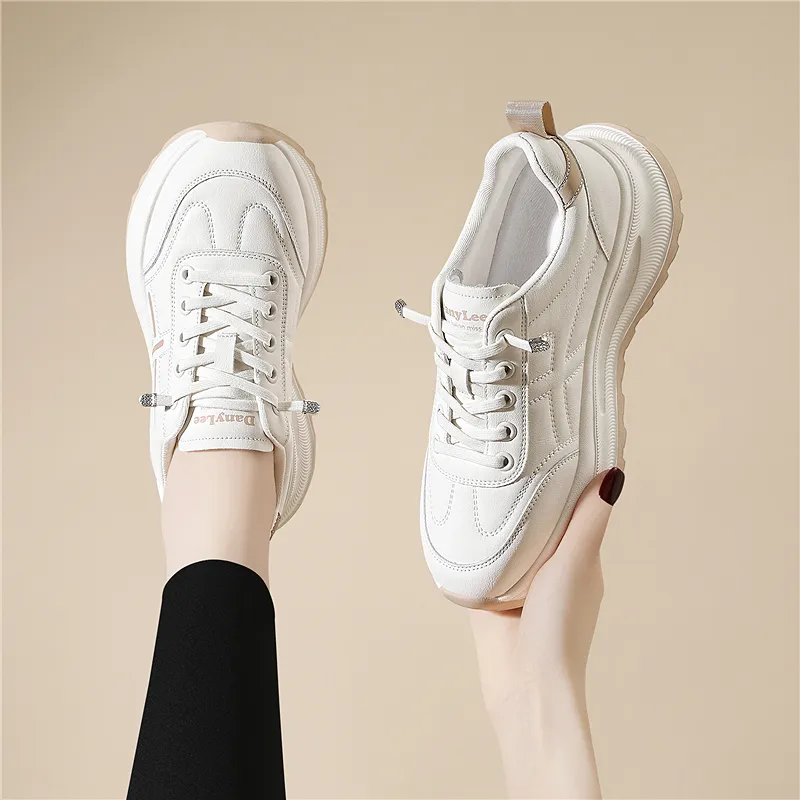 Golden Silk Rabbit Anti Slip And Wear Resistant Height Increasing Cushioning Low Top Casual Shoes Women's-3