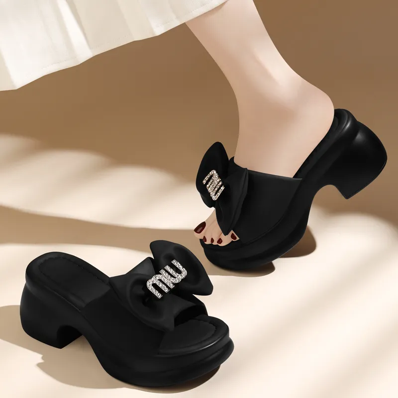 Golden Silk Rabbit Slide Slippers Women's-4