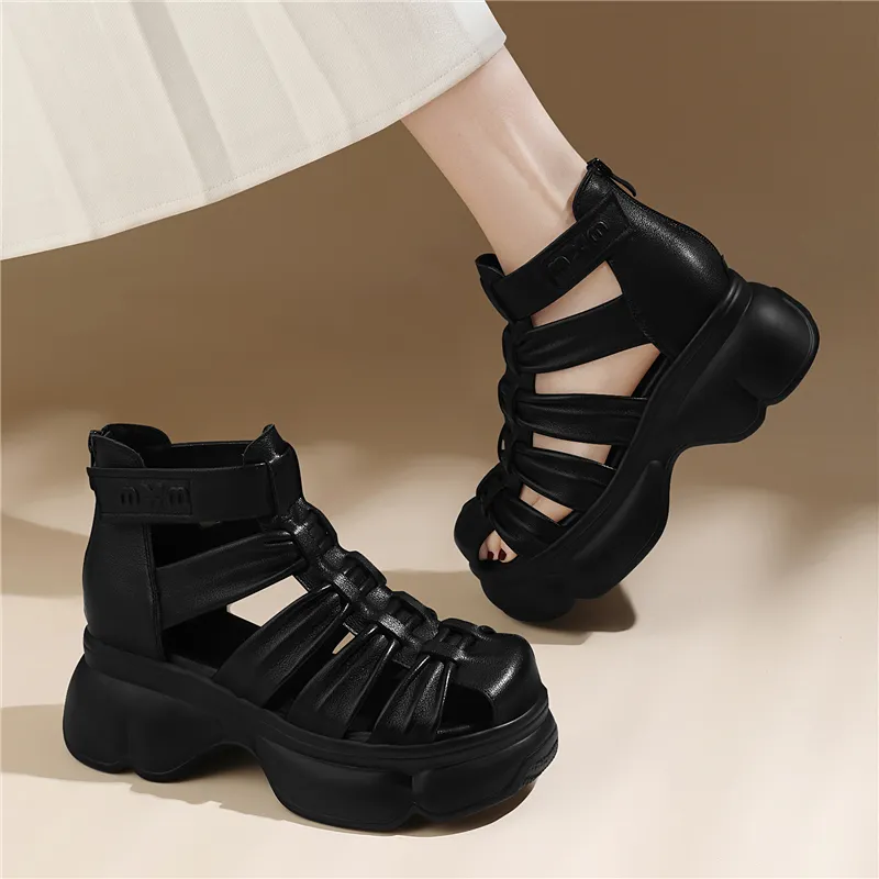 Golden Silk Rabbit Roman Sandals Women's-7