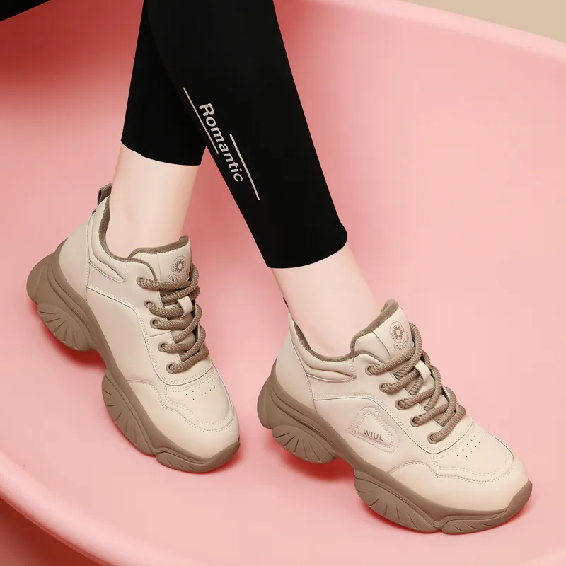 Golden Silk Rabbit Mid-Top Chunky Sneakers Women's-12