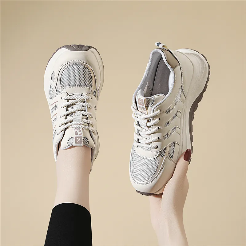 Golden Silk Rabbit Low-Top Chunky Sneakers Women's-11