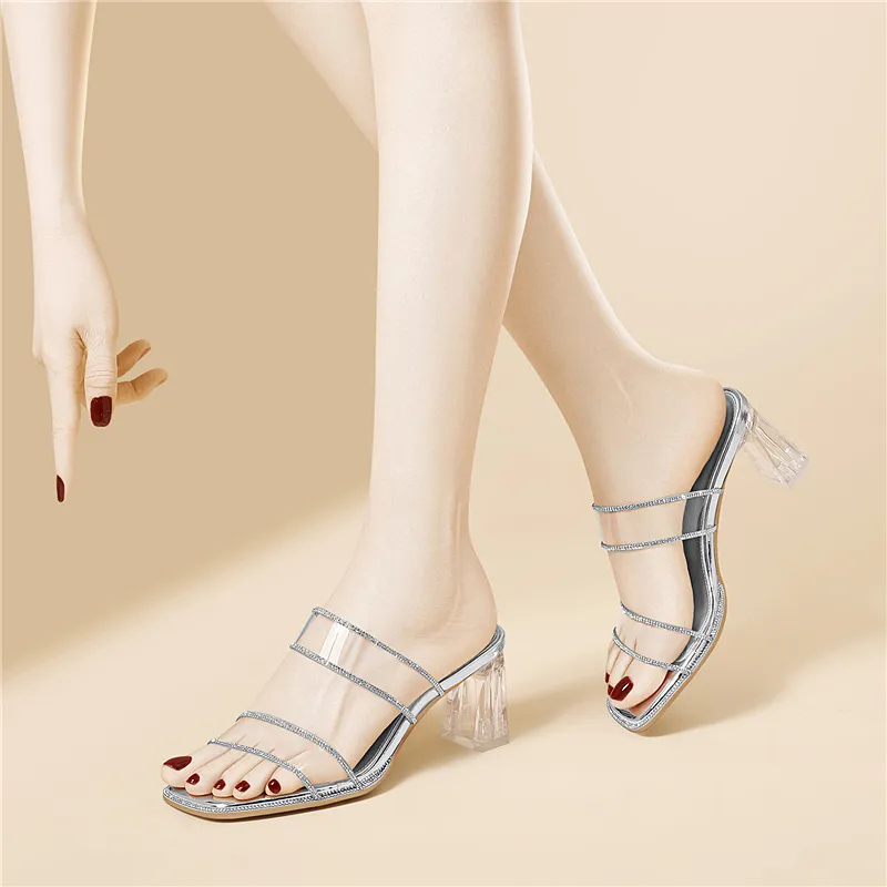 Golden Silk Rabbit Abrasion Resistant Slide Slippers Women's-11