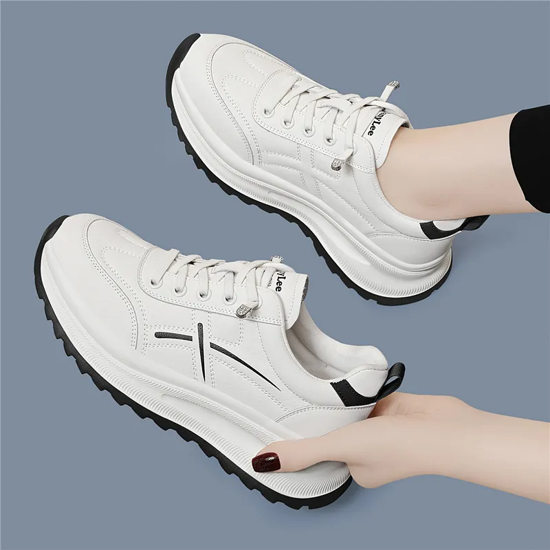 Golden Silk Rabbit Anti Slip And Wear Resistant Height Increasing Cushioning Low Top Casual Shoes Women's-11