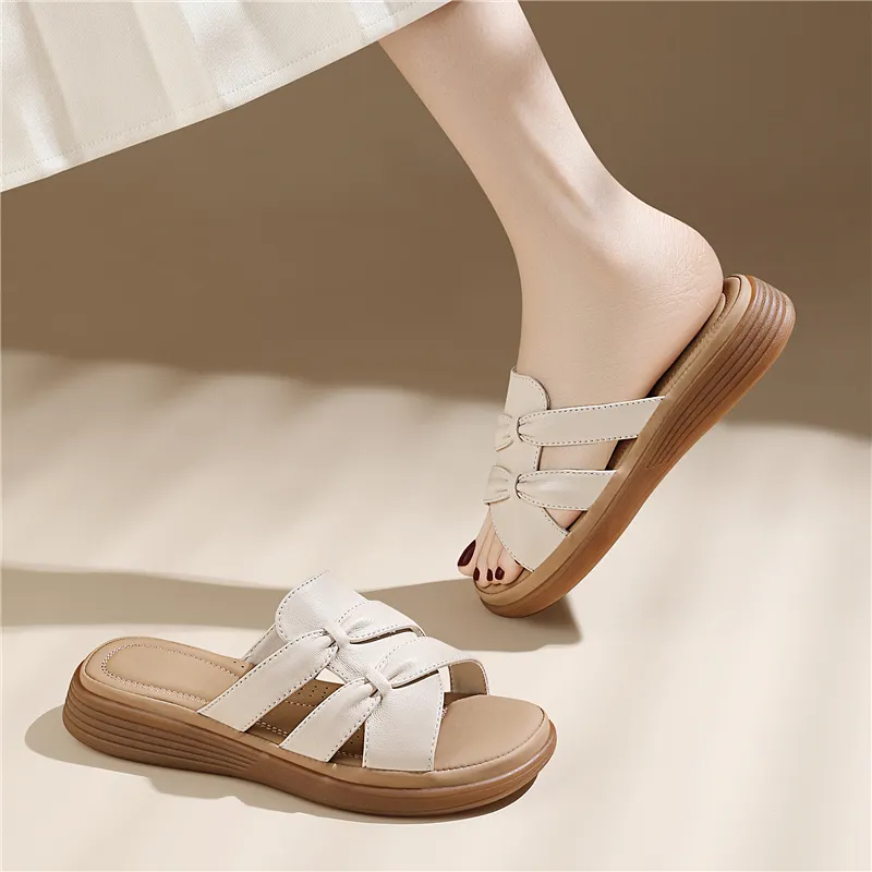 Golden Silk Rabbit Rubber Sole Slip Resistant Cushioning Slide Slippers Women's-6