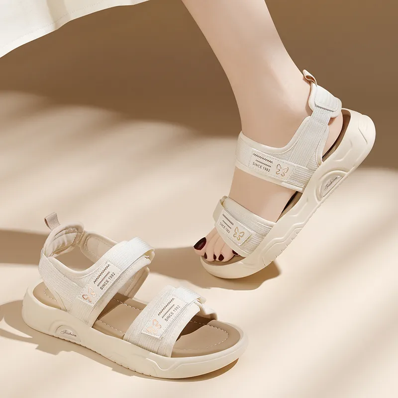 Golden Silk Rabbit Beach Sandals Women's-15