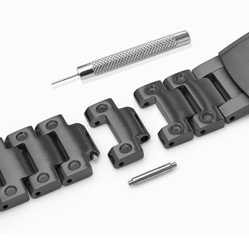 Keppot Compatible GA 2100 GA 2110 GA B2100 GM 2100 Customized Farm Oak Metal Watch Case Strap Unisex-8