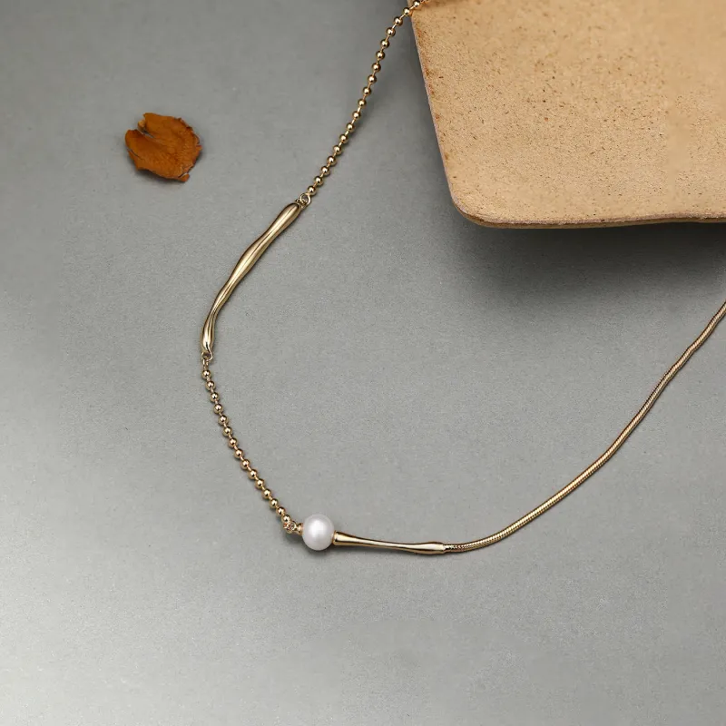 RUNXINZHUBAO Freshwater Pearl Necklaces Women's-1