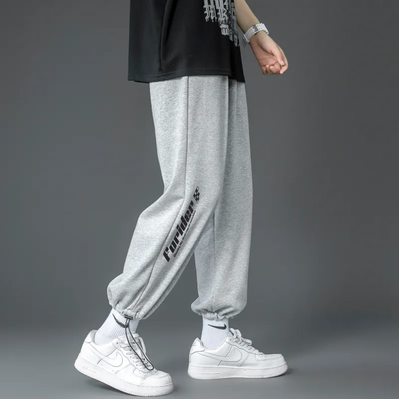 FORIDER Casual Pants Unisex Gray-4